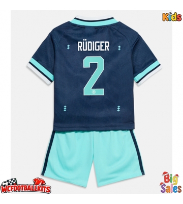 Germany Antonio Rudiger #2 Replica Away Stadium Kit for Kids World Cup 2026 Short Sleeve (+ pants)